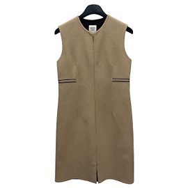 Hermès Cashmere-Weste mit Reißverschluss Braun