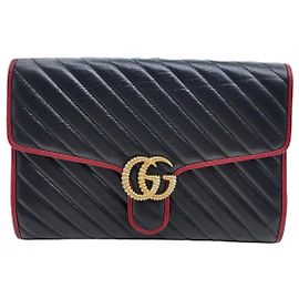 Gucci Matelassé Clutch Bag Black