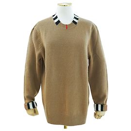 Burberry Cashmere-Strickjacke mit langen Ärmeln ARCHIVE BEIGE Braun