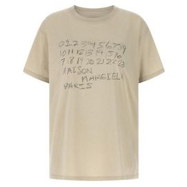 Maison Martin Margiela Numeric Baumwoll-T-Shirt Braun