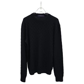 Louis Vuitton Rundhals Strickpullover Schwarz Schwarz