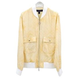 Louis Vuitton Giacca con zip e monogramma gialla Giallo