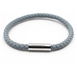 Hermès Blue Lang Goliath Leather Bracelet Blue