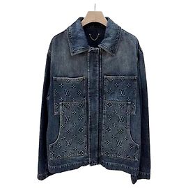 Louis Vuitton Monogram Carpenter Washing Denim Jacket Blue