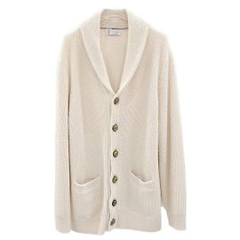 Brunello Cucinelli Beiger Kaschmir-Cardigan Weiß