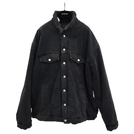 Balenciaga Padded Japanese Denim Jacket Black
