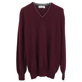 Brunello Cucinelli Cashmere-Strick mit V-Ausschnitt Schwarz