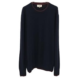 Hermès Rund gestrickte Wolle in Navy Blau