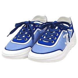Chanel Mesh Lycra Sneaker Silber