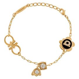 Salvatore Ferragamo Pulseira com charm Gancini Preto