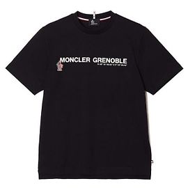 Moncler Grenoble Logo Cotton T-Shirt Black