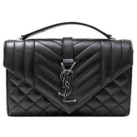 Saint Laurent Bolsa de ombro com corrente Monogram Preto