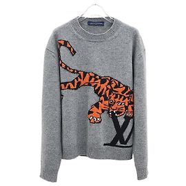 Louis Vuitton Intarsia Tiger Wollstrick Braun