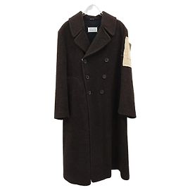 Maison Martin Margiela Maison Margiela Appliqué Wool Coat Black