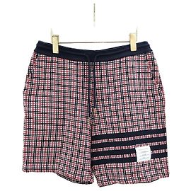 Thom Browne Short de algodón a cuadros Multicolor