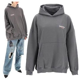 Balenciaga Chemise pull à capuche Marron