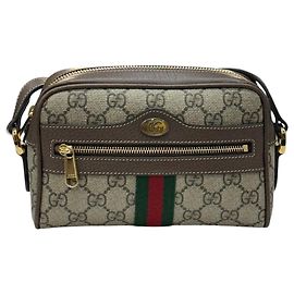 Gucci Mini bolsa tiracolo Ophidia Supreme GG marrom Marrom