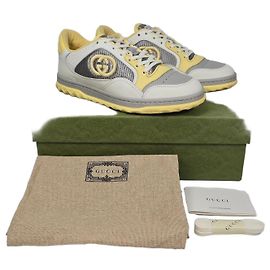 Gucci Mac Sneaker aus Off-White-Leder Weiß