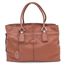 Tod's Bolsa Tote de couro marrom Marrom