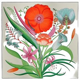 Hermès Écharpe Bouquet Final Multicolore