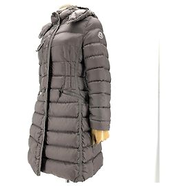Moncler Hermine Women's Long Down Jacket Brown