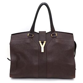 Saint Laurent Sac Cabas Chyc Medium Marron
