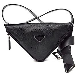 Prada Sac ceinture Saffiano Triangle Noir