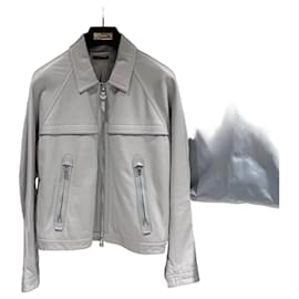 Tom Ford Leather Trigger Bomber Jacket Brown