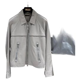 Tom Ford Jaqueta Bomber Trigger de couro Marrom