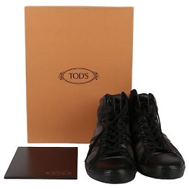 Tod's Size Black Suede Leather Ankle Boots Black