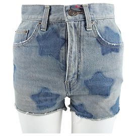 Saint Laurent Pantalones cortos de denim Azul