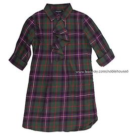 Abito a quadri con volant Ralph Lauren Junior Verde e Viola Verde