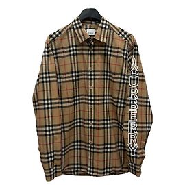 Burberry Camicia in popeline con stampa logo Multicolore
