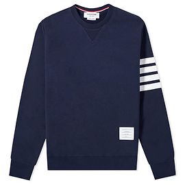 Thom Browne Engineered Stripe Crew Sweat Blue