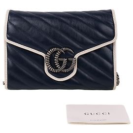 Gucci Borsa a tracolla WOC Matelassé Bi-Color Blu