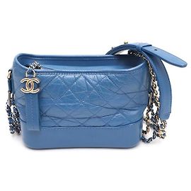 Chanel Borsa a tracolla Gabrielle Hobo Small con catena e crossbody Blu