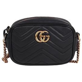Gucci Mini borsa a tracolla Matelassé con catena Nero