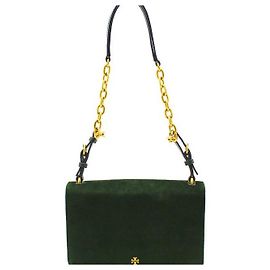 Tory Burch Borsa a tracolla in scamosciato verde Verde