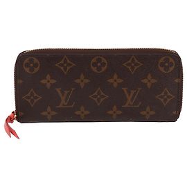 Louis Vuitton Cartera Larga para Mujer Monogram Clemence Zipper Negro