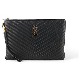 Saint Laurent Clutch Matelassé New Preto