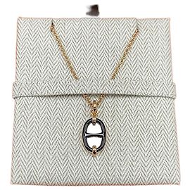 Hermès Collier Myong Black Rose Gold Noir