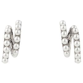 Miu Miu Perlenähnliche Ohrringe Silber