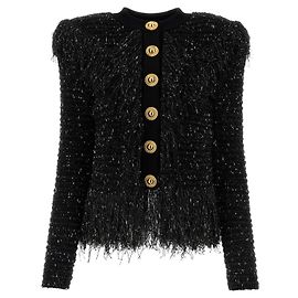 Balmain Revidierter Strickcardigan für Damen schwarz Schwarz