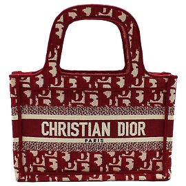 Dior Mini sac cabas Oblique Book Tote Rouge