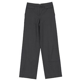Hermès Size Gray Wool Blend Slacks Brown