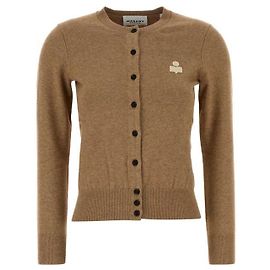 Isabel Marant Cardigan MONA Small Logo Camel Marron