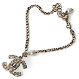Chanel Pulseira CC Logo em cristal Multicor