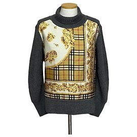 Burberry Dolcevita con pannello a sciarpa in lana Archive Multicolore