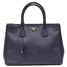 Prada Borsa Tote e Borsa a Spalla Saffiano Lux Blu
