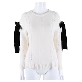 Langarm-Strickpullover Red Valentino Weiß
